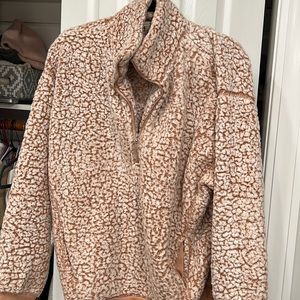 Express Fuzzy Crewneck Jacket
